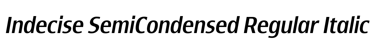 Indecise SemiCondensed Regular Italic